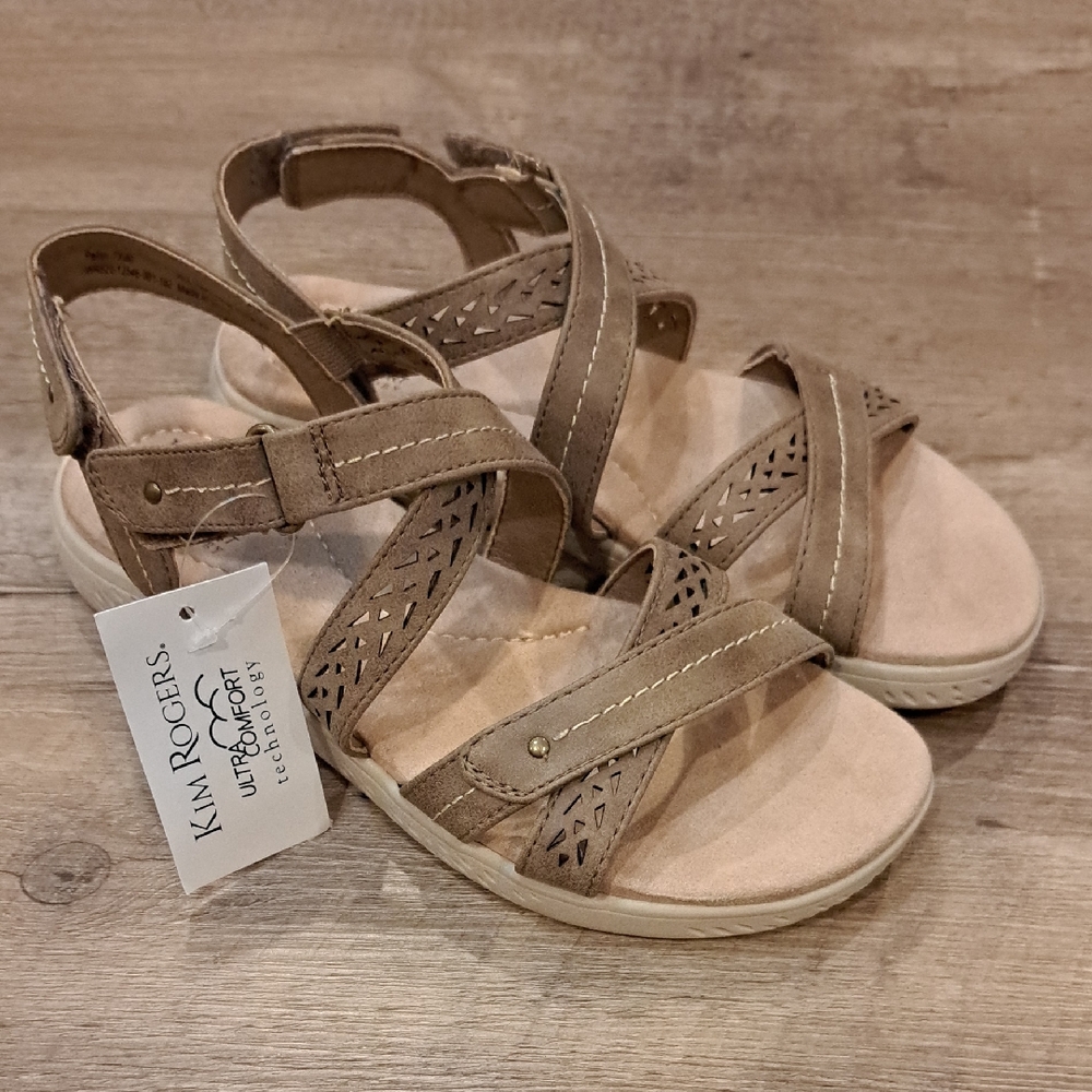 Kim Rogers Women's Brown Strappy Sandals